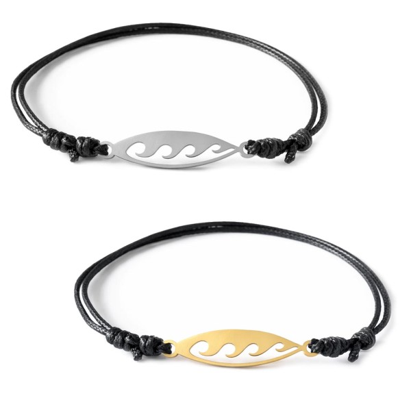 Surferarmband Damen Armband Surfbrett Edelstahl Wellen Länge verstellbar SB18