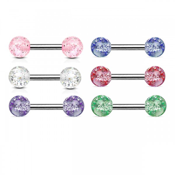 1,2mm Helix Tragus Piercing Cartilage Ohr Piercing Barbell Glitter Glitzer Z315