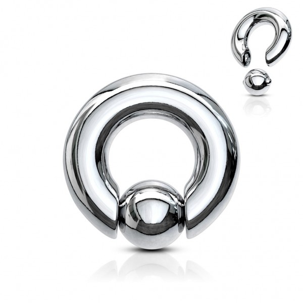 XXL Heavy BCR Intim Piercing Ring Klemmkugel Ring BIG Spring Ball Clip in Z297x