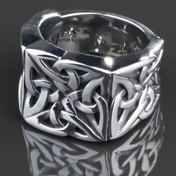 KoolKatana Edelstahl Ring Keltisch Fingerring Biker silber Tribal Gothic RS40