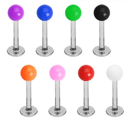 1,2mm Labret Lippen Piercing Stecker Tragus Helix Ohr Piercing Acryl Kugeln Z307