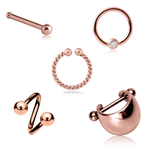 Lippenbändchen Piercing Lippen Nasen Piercing Tragus Helix Rose Gold Z462