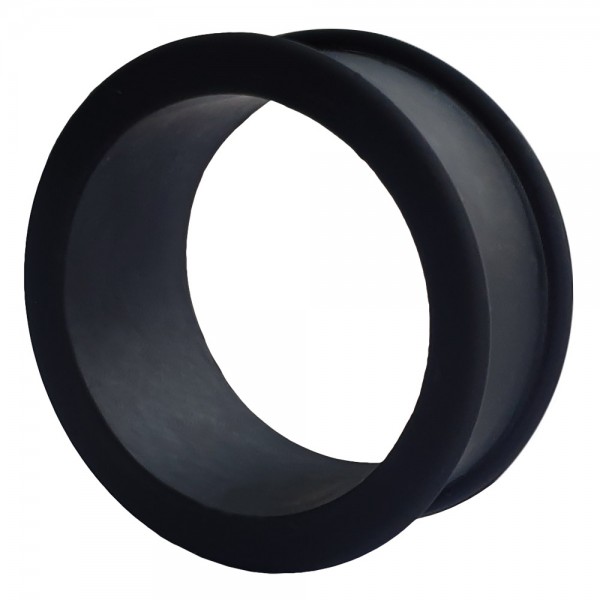 Flesh Tunnel Plug Silikon Schwarz matt flexibel XXL Ohr Piercing 28-40mm Z106ch