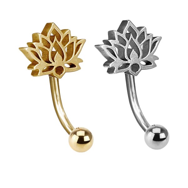 Mini Bauchnabel Banane Intimpiercing Christina Piercing Lotus Blume Z603