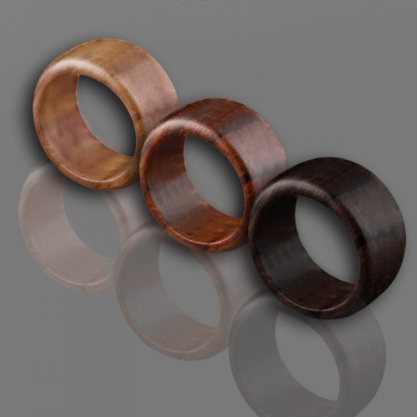 Design Holz Ring handgefertigt Fingerring Natur Schmuck Damen Ring Goa CR19