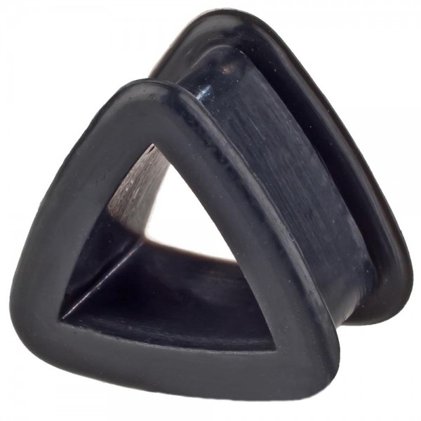 6-16mm Triangle Flesh Tunnel Plug Silikon flexibel Schwarz Dreieck Piercing Z149