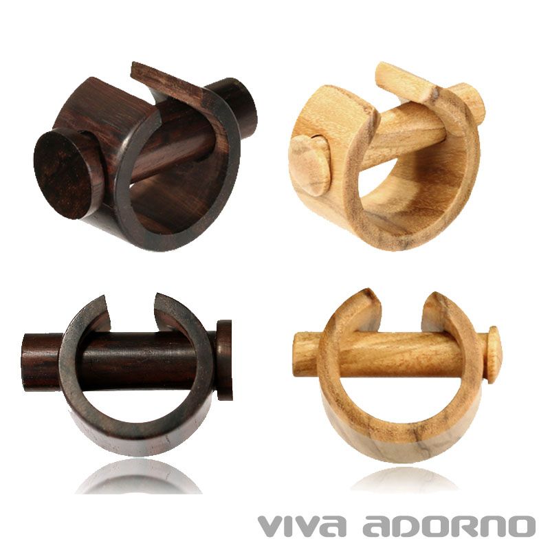 612mm Plug XXL Ohrring Creole Expander Flesh Tunnel Ohr Piercing Holz